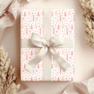 Christmas Modern Winter Pattern Wrapping Paper Sheet