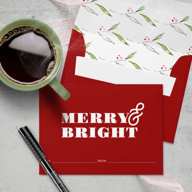 Christmas Money Envelopes Red (Christmas money envelope unique watercolor art by Victoria Grigaliunas of Do Tell A Belle.)