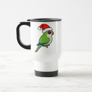 Christmas Monk Parakeet Travel Mug