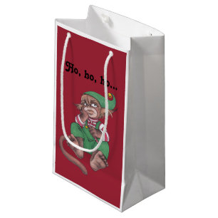Christmas Monkey Gnome Gift Bag