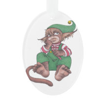 Christmas Monkey Gnome Ornament