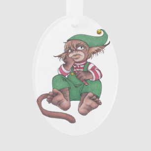 Christmas Monkey Gnome Ornament