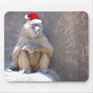 Christmas Monkeys and Baboons Mouse Pad