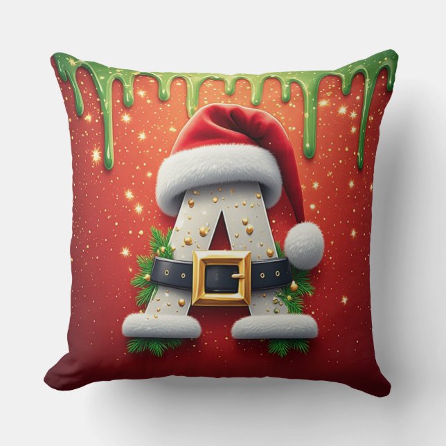 Christmas Monogram A For Winter Gifts Cushion (Front)