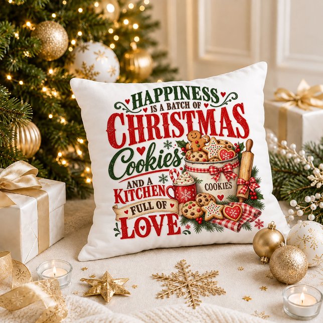Christmas Monogram Gift Throw Pillow Decor Art (Christmas Monogram Gift Throw Pillow Decor Art)