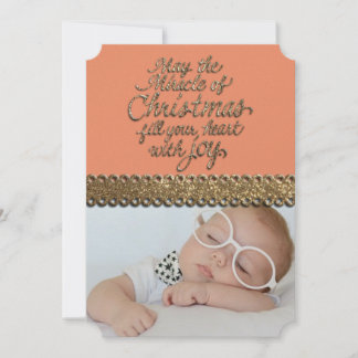 Christmas Monogram PHOTO GREETING CARD