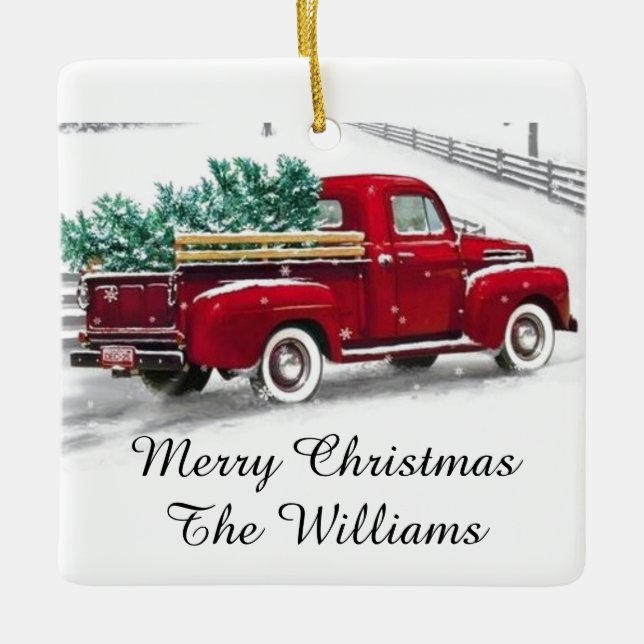 Christmas monogrammed Ornament (Front)