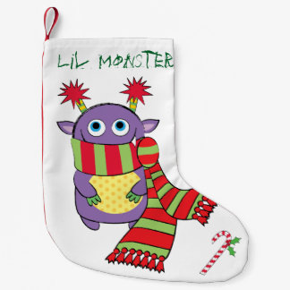 Christmas Monster with Gift Small Christmas Stocking