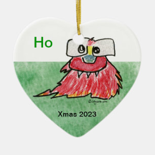 Christmas Monsters Ho Cartoon Ceramic Tree Decoration