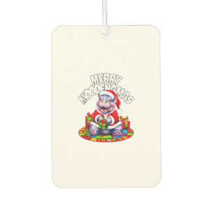Christmas Moo Deng Merry Moodengmas Baby Hippo Chr Car Air Freshener