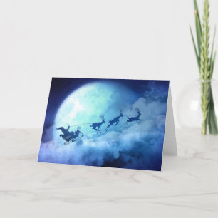 Christmas Moon Holiday Card