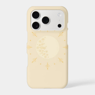 Christmas Moon Phase Phone Case - Gold & Cream