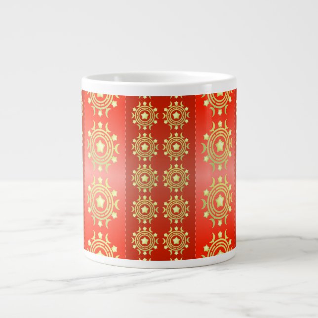 Christmas Moon Star Pattern-65756 Large Coffee Mug (Front)