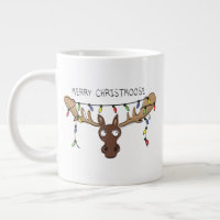 Christmas Moose Cute Funny Holiday Animal