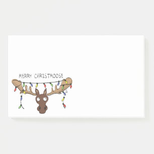 Christmas Moose Cute Funny Holiday Animal Post-it Notes