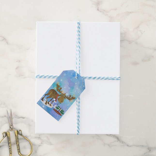 Christmas Moose Gift Tags (With Twine)