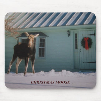 Christmas Moose Mouse Pad