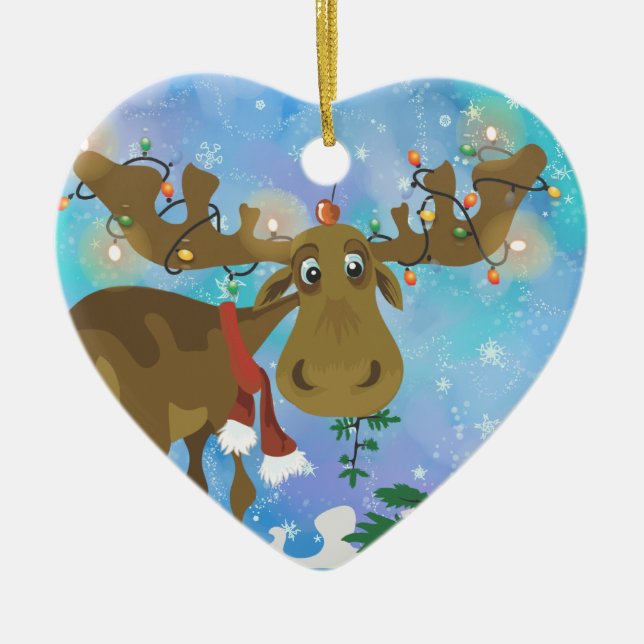 Christmas Moose ornament (Front)