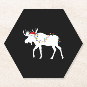 Christmas Moose Paper Coaster