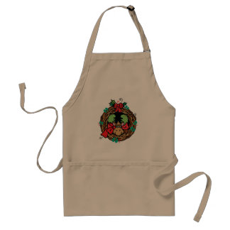 christmas moose wreath design standard apron