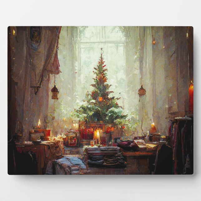 Christmas Morning 8x10 With Easel  Plaque (Front)