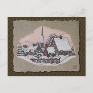 Christmas Morning Arrival Holiday Postcard