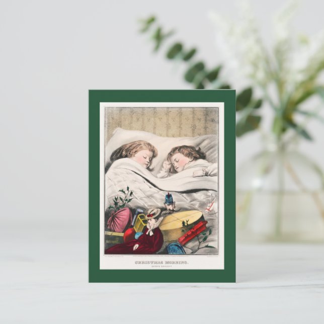 Christmas Morning–Before Daylight Holiday Postcard (Standing Front)