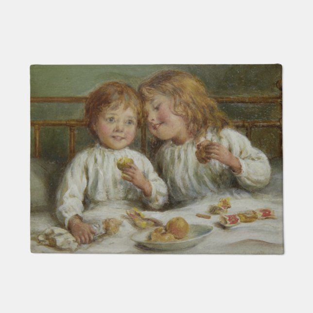 Christmas Morning (by Joseph Clark) Doormat (Front)