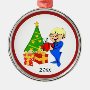 Christmas Morning Kid  Personal Ornaments