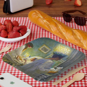 Christmas Morning, The Feast of Saint Lucy Paper Plate