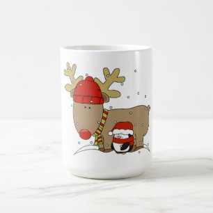 Christmas Morphing Mug/Reindeer and Penguin Magic Mug