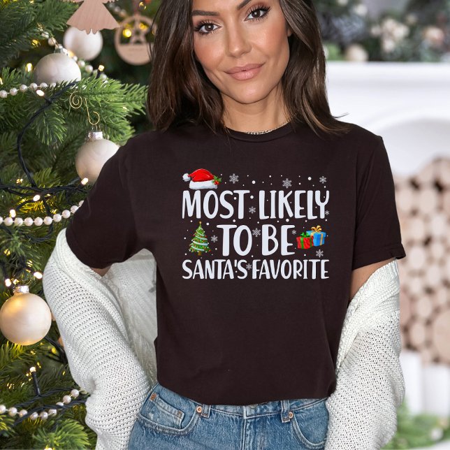 Christmas Most Likely To Be Santa's Favourite Funn T-Shirt (Creator Uploaded)