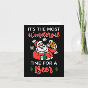 Christmas Most Wonderful Time For Funny Santa Xmas Card