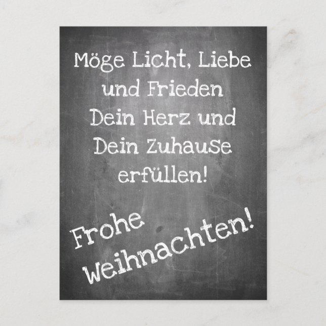 Christmas motif in chalkboard style - XMAS Postcar Postcard (Front)