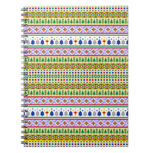 Christmas Motif Pattern Notebook