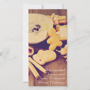 Christmas Motif with Cookies, Sweets and Spices Card