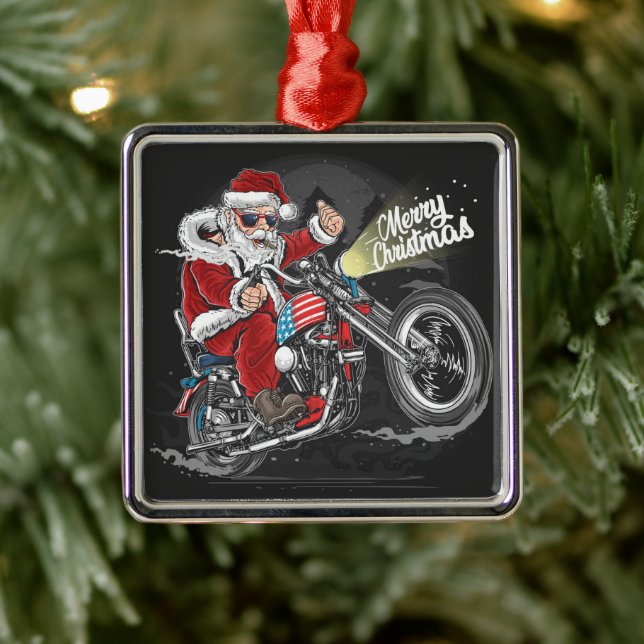 Christmas Motorcycle  Metal Tree Decoration (Tree)