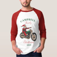 Christmas Motorcyclist Family Matching Personalise