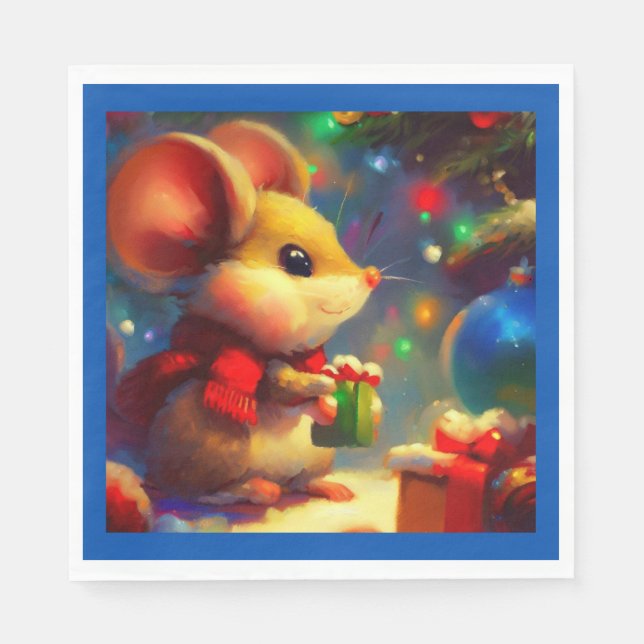Christmas Mouse 2 Napkin (Front)