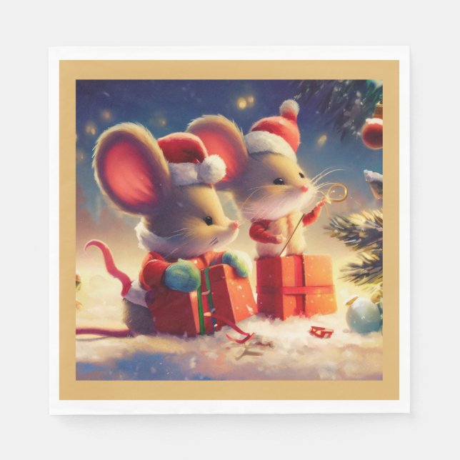 Christmas Mouse 3 Napkin (Front)