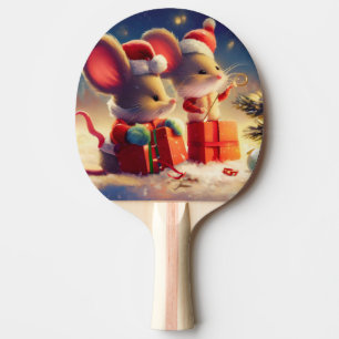 Christmas Mouse (3) Ping Pong Paddle