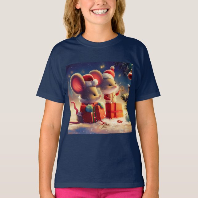 Christmas Mouse 3 T-Shirt (Front)