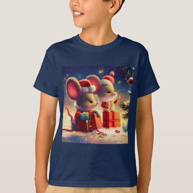 Christmas Mouse 3 T-Shirt (Front)