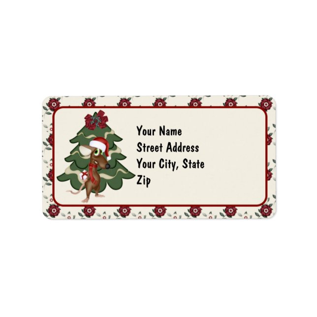 Christmas Mouse Address Labels (Front)