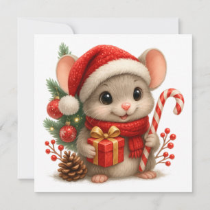 Christmas Mouse Greeting Card