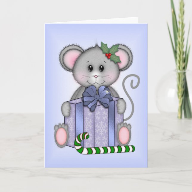 Christmas Mouse Holiday Card (Front)