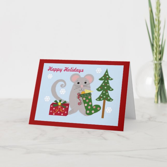 Christmas Mouse Holiday Card (Front)