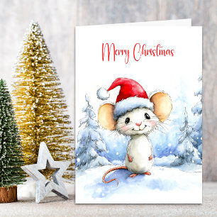 Christmas Mouse Holiday Card