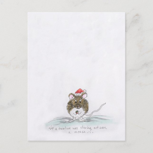 christmas mouse holiday postcard (Front)