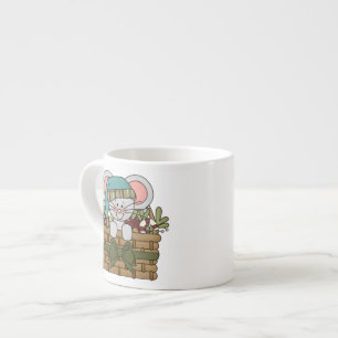 Christmas Mouse in Basket Espresso Cup